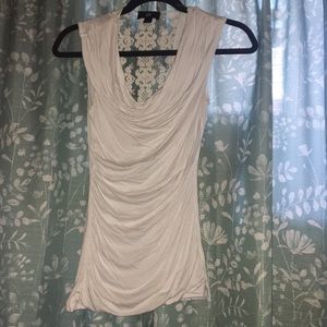 Sleeveless white tank